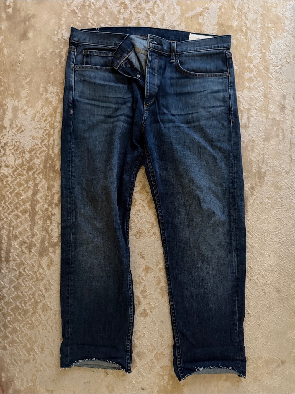 rag & bone Dark Blue Relaxed Straight Jeans